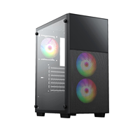 Boîtier PC de jeu noir ATX Offres Spéciales avec verre trempé côté refroidi à l'eau 240 prend en charge les ordinateurs et les tours PC