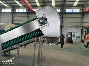 Hazne ile paslanmaz çelik eğimli yükleme ve boşaltma tırmanma etek yeşil yassı bantlı taşıyıcı - Product Image 6