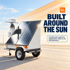 Remorque solaire mobile avec contrôleur MPPT, système d'alimentation solaire hors réseau pour équipement éloigné - Product Image 1