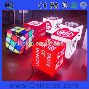 Drehbare 6-seitige <span class=keywords><strong>LED</strong></span>-Würfel anzeige Rotierende <span class=keywords><strong>LED</strong></span>-Anzeige Kubischer Bildschirm 3D Magic Cube <span class=keywords><strong>LED</strong></span> Kubik schild Werbung Videowall China - Product Image 5