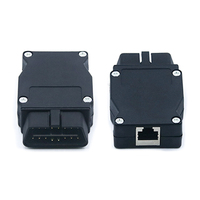 Conector OBD, Convertidor OBDII, Adaptador OBD2 de 16 Pines para Diagnóstico Automotriz, RJ45 a J1962 para BMW Enet Ethernet ESYS ICOM Coding
