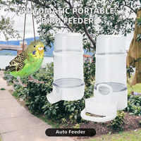 Distributeur automatique d'aliments pour oiseaux portable et étanche, en forme de bouteille, en acrylique solide, accessoires de cage suspendus pour ara et perroquets