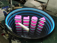 Lampu Lantai Dansa Cermin Gaya DJ LED RGB, Lampu Malam Musik, Lampu Panggung Pub, Alas Dansa LED untuk BAR, Lampu Bata Disko