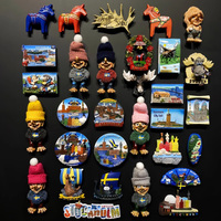 Figurine de Troll en Résine 3D Personnalisée avec Chapeau Orignal Casque Viking Suède Aimant de Réfrigérateur Danemark Finlande Aimant de Réfrigérateur Souvenir