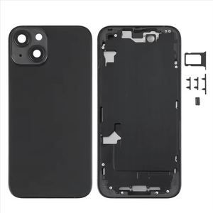เคสหลังแบตเตอรี่ <span class=keywords><strong>iPhone</strong></span> สำหรับ <span class=keywords><strong>iPhone</strong></span> 14 พร้อมฝาหลัง+โครงกลาง+ถาดใส่ซิม+ปุ่มด้านข้าง สีดำ - Product Image 1