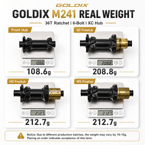 2026 GOLDIX M241 Buje de Aleación de Aluminio para MTB 24H 28H BOOST Logotipo Personalizado Ratchet 36T Freno de Disco de 6 Tornillos Radios Rectos para HG/MS/XD - Product Image 6