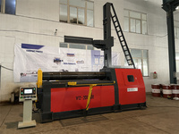 Máquina Laminadora de Placas de Acero CNC de Alta Resistencia CNCColgar W12 20x2500mm, Hidráulica de 4 Rodillos, para Conformado de Metal