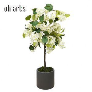 Oh Arts Wholesale Custom Artificial Snowball <b>Tree</b> in Plastic Pot for Living Room <b>Decoration</b> - Product Image 1