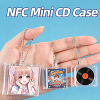 SUNSHING personnalisé Mini NFC CD porte-clés disque vinyle breloque CD Album étui porte-clés Smini NFC musique porte-clés ensemble