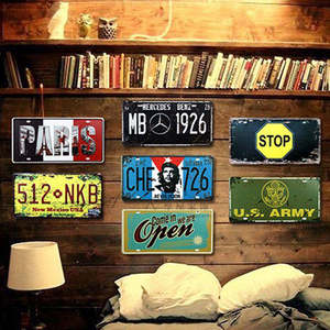 Logotipo de estilo americano <span class=keywords><strong>Route</strong></span> <span class=keywords><strong>66</strong></span> reflectante vintage personalizado coche en relieve placa de matrícula - Product Image 5