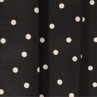Tissu satiné extensible noir classique à pois blancs, matière douce et résistante aux plis pour vêtements féminins et couture DIY