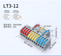 LT4-8 Schnell anschluss klemme 32A 250V Mini Fast Wire Connector 4-in-8 Anschluss dose für Power Fits Drähte 0,5-4mm