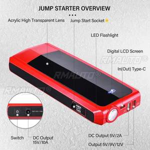 Démarreur de voiture 20000 mAh avec écran LCD, dispositif de démarrage d'urgence automobile, charge rapide QC3.0, batterie externe portable pour voiture - Product Image 6