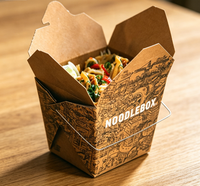 Biologisch Abbaubare Kompostierbare Karton-Box für Takeaway-Fastfood mit Griff, Glänzende/Matte Laminierung, Faltbare Verpackung für Sushi und Kartoffelchips