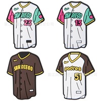 Хит продаж: оптовые бейсбольные шармы для обуви San Diego Padres, аксессуары для украшения спортивной обуви для болельщиков
