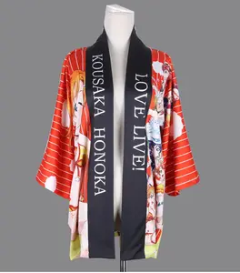 Benutzer definierte Sublimation Kimono im japanischen Stil im gesamten Druck Yukata Lovelive Kimono