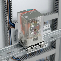 Relay CR-U024DC3L 10A 250V AC DIN Rail Mount dengan Tombol Uji untuk Sistem Otomasi