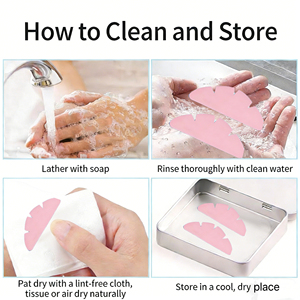 Patchs oculaires en silicone réutilisables pour rehaussement de cils, protection pour teinture et extensions de cils, patchs auto-adhésifs colorés en silicone pour greffe de cils - Product Image 6