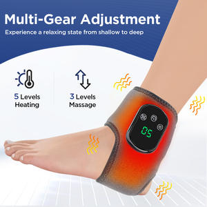 <b>Rechargeable</b> 5-Speed Heat 3-Speed <b>Vibration</b> Electric Ankle Massager for Foot Care Relief with Adjustable Intensity Comfortable - Product Image 4