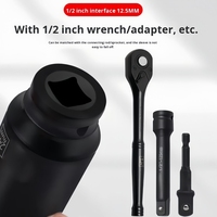 Juego de Llaves de Impacto de 1/2 Pulgada y 16 Piezas con Estuche de Almacenamiento para Reparación de Automóviles