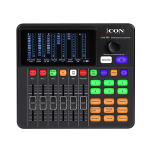 Ensemble complet d'équipement de karaoké avec microphone dynamique pour diffusion en direct mobile, carte son d'enregistrement, Icon <span class=keywords><strong>Aiken</strong></span> Mix Live - Product Image 1