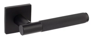 Manija de puerta de aluminio moleteada duradera de diseño de lujo en roseta con calidad constante de uso interior de la <span class=keywords><strong>casa</strong></span> - Product Image 4