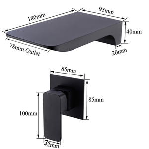 Rubinetto a Cascata <span class=keywords><strong>da</strong></span> Parete <span class=keywords><strong>in</strong></span> <span class=keywords><strong>Ottone</strong></span> per Lavabo <span class=keywords><strong>da</strong></span> <span class=keywords><strong>Bagno</strong></span> - Product Image 4