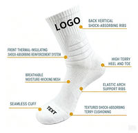 Chaussettes de sport épaisses et rembourrées pour hommes, chaussettes de basketball personnalisées