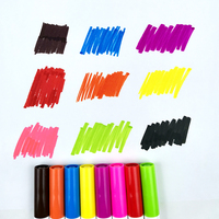 ASTM D4236 Conforme 12 Couleurs Effaçable Tissu Lavable Jumbo Tips Art Marqueurs avec Ultra Lavable Encre Set Emballage