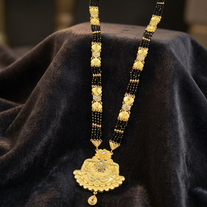 Wholesale Fashion 24K Micron Gold AD Stone Long Pendant Mangalsutra, Traditional Indian Wedding Jewelry, Forming AD Mangalsutra. - Product Image 3