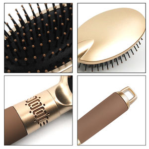 Al por mayor mojado ronda <span class=keywords><strong>Denmen</strong></span> pelo de perro de Nylon de rizado de logotipo personalizado Paddle cepillo desenredar el cabello - Product Image 4