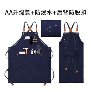 Tablier sans manches personnalisé avec logo imprimé, en toile épaisse, écologique, confortable pour la cuisine, résistant à la saleté et à l'usure - Product Image 2