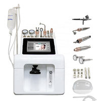 9 In 1 Ultrasone Huid Scrubber Diepe Gezicht Reiniging Diamant Hydra Water Zuurstof Jet Dermabrasie Aqua Peeling Facial Machine