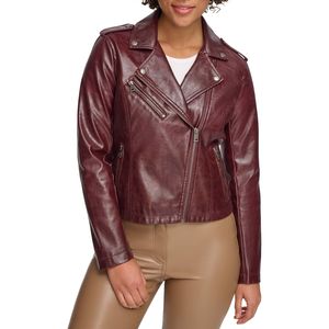 Chaquetas de Cuero Genuino de Alta Calidad para Mujer, Estilo Moderno con Cierre, Color Marrón, Chaquetas para Dama - Product Image 1