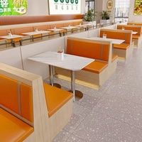 Tables et chaises de restaurant en bois massif durable, ensemble de meubles de restaurant, ensemble de restaurant, banquette de restaurant