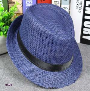Cheap Wholesale Adult Children Summer <b>Paper</b> Straw Fedora Hat for Women Men Girl Boy Child Kid Beach Resort <b>Sun</b> Shade Dress - Product Image 6