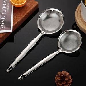 Colador de Alimentos de Malla Fina de Acero Inoxidable con LOGO Personalizado, Cuchara Multifuncional para Desgrasado de Ollas Calientes, Espumadera para Grasa y Espuma, Apto para Lavavajillas - Product Image 4