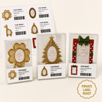 Étiquettes adhésives personnalisées en papier coquille d'œuf anti-contrefaçon, autocollants de Noël en rouleau, impression couleur pour emballage