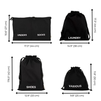 Ginzeal Sacs de voyage Bagages Sac de voyage Ensemble Pliable Coton Organisateur de voyage Sac Ensemble 8pcs Ensembles Compression Emballage Cubes