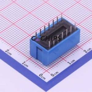 DPL-07BLP DIP Switch Through hole Component (THT) Switch Piano Key Single Pole Single Throw 7 PC Pin - Product Image 2