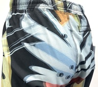 Short de bain en polyester pour homme avec ceinture élastique, impression par sublimation, short de surf