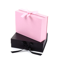 Boîte rigide pliable personnalisée, boîte en papier blanc ivoire de luxe avec ruban, emballage de boîte cadeau pour parfum et cosmétiques