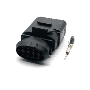 Connecteur étanche à 10 broches pour voitures Volkswagen 1J0973815 1J0973715, mâle et femelle, PBT noir, IP20, connecteurs auto - Product Image 2