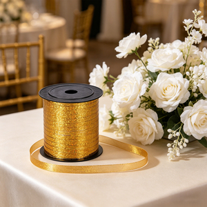 Cinta Gold Lentejuela round party wall decorations Gold glitter ribbon wall stickers 450M Party Wall Decorations - Product Image 5