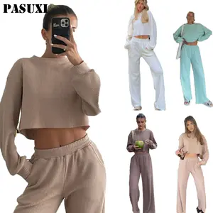 PASUXI Custom Spring Fashion Womens New Casual Two Piece Hoodies Suit Breathable And Comfortable Sports Sets