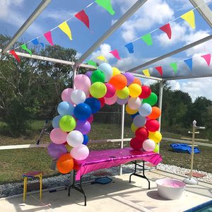 Gökkuşağı özel flama bayrakları afiş renkli keçe kumaş flama afişler kullanımlık Pennants dize - Product Image 2