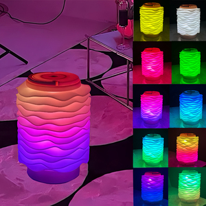 Lámpara de Noche con Diseño de Onda Única, Lámpara de Escritorio Táctil Recargable, Luz Nocturna Portátil, Luz de Ambiente para Habitación, Decoración - Product Image 2