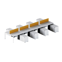Bureau de travail ergonomique contemporain blanc, poste de travail informatique moderne avec conception d'épissure pour le personnel et les espaces de travail partagés