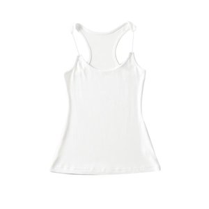 Blusa sin Mangas con Tirantes Invisibles Transparentes de Verano GX02315, Blusa Ajustada con Cuello Cuadrado Único para Mujer - Product Image 3