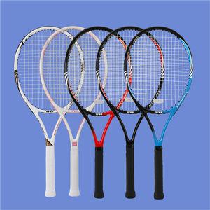 Raquette de tennis intégrée en fibre de carbone pour débutants - Étudiants et étudiantes - Joueur individuel avec entraîneur de tennis à rebond - Product Image 4